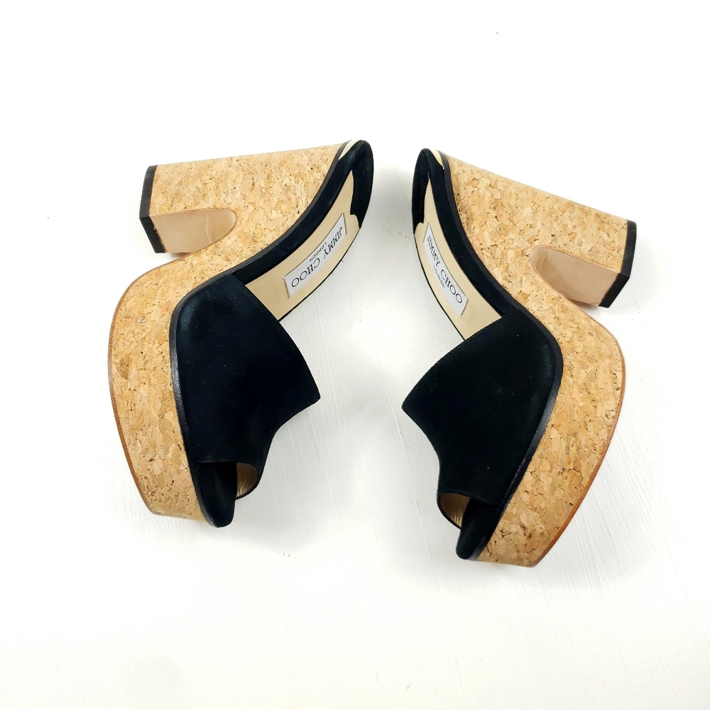 Jimmy Choo Deedee suede platform mules - Picture 5 of 16